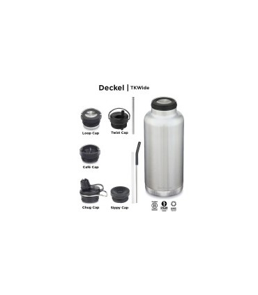 Klean Kanteen TKWide insulated 64 oz (1900ml) with Loop Cap