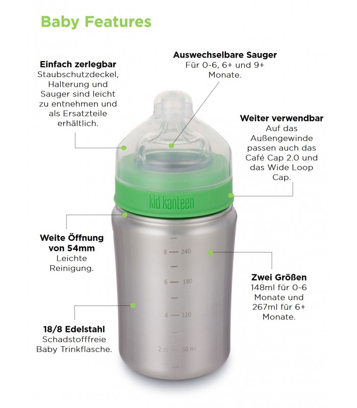 Klean Kanteen Baby Bottle 5oz (148ml) New Adventurestore s.à.r.l.