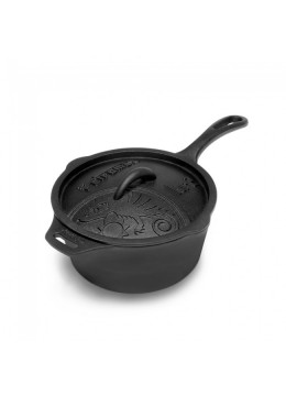 Gusseiserne Kasserolle mit Deckel kr2